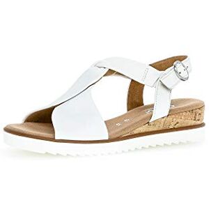 Gabor Sandales compensées pour femme, largeur supplémentaire modérée (G), chaussures d'été, sandales compensées, talons compensés, blanc (liège/blanc cassé), 42,5 EU, Blanc 50., 42.5 EU - Publicité Gabor Sandales compensées pour femme, largeur supplémentaire modérée (G), chaussures d'été, sandales compensées, talons compensés, blanc (liège/blanc cassé), 42,5 EU, Blanc 50., 42.5 EU - Publicité