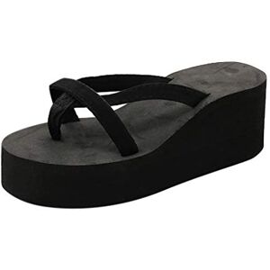 LuckyGirls Chaussures LuckyGirls Sandales compensées à Talons Hauts pour Femmes avec Tongs épais Women's Solid Color High-Heeled Wedge with Thick-Legged Sandals - Publicité LuckyGirls Chaussures LuckyGirls Sandales compensées à Talons Hauts pour Femmes avec Tongs épais Women's Solid Color High-Heeled Wedge with Thick-Legged Sandals - Publicité