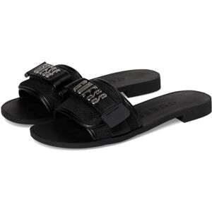 Guess Femme Elyze Sandale Plate, Noir 003, 38 EU - Publicité Guess Femme Elyze Sandale Plate, Noir 003, 38 EU - Publicité