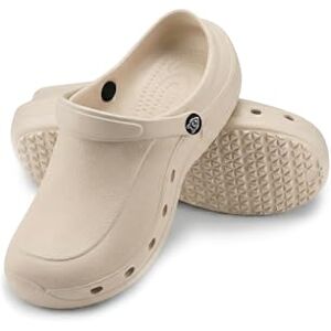 ESTRO Sabots Homme Clogs Femme Unisexe Sabot Jardin Femme Sabot Plastique Homme Sabots de Jardin Léger Gomme (44 EU, Beige) - Publicité ESTRO Sabots Homme Clogs Femme Unisexe Sabot Jardin Femme Sabot Plastique Homme Sabots de Jardin Léger Gomme (44 EU, Beige) - Publicité
