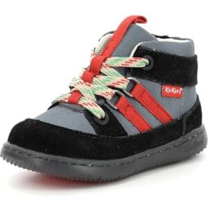 Kickers Kickbubblo, Bottillons Mixte, Noir Rouge, 23 - Publicité Kickers Kickbubblo, Bottillons Mixte, Noir Rouge, 23 - Publicité