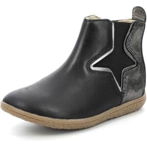 Kickers Vermillon, Boots Fille, Noir Argent, 29 - Publicité Kickers Vermillon, Boots Fille, Noir Argent, 29 - Publicité