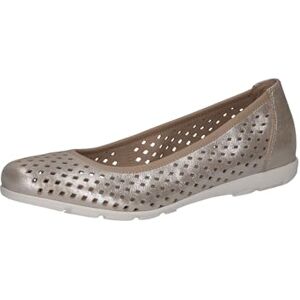 CAPRICE Ballerines Femme en Cuir Confortables, Beige (Taupe Metallic), 37 EU - Publicité CAPRICE Ballerines Femme en Cuir Confortables, Beige (Taupe Metallic), 37 EU - Publicité