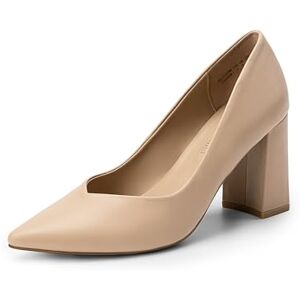 DREAM PAIRS Escarpins Femme Confort à Bout Pointu, Chaussures à Talon Bloc Élégantes pour Travail, Bureau, Mariage ou Soirée – Talon 8,5 cm,Size 39,Nue/PU,SDPU2229W - Publicité DREAM PAIRS Escarpins Femme Confort à Bout Pointu, Chaussures à Talon Bloc Élégantes pour Travail, Bureau, Mariage ou Soirée – Talon 8,5 cm,Size 39,Nue/PU,SDPU2229W - Publicité
