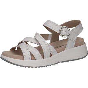 CAPRICE Sandales plates femme en cuir Loisirs, Blanc (White Nappa), 39 EU - Publicité CAPRICE Sandales plates femme en cuir Loisirs, Blanc (White Nappa), 39 EU - Publicité