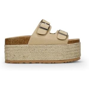 BOSANOVA Sandales bio, style raquette XXL avec deux sangles avant et boucles réglables, sans fermeture, pour femme, beige, 37 EU - Publicité BOSANOVA Sandales bio, style raquette XXL avec deux sangles avant et boucles réglables, sans fermeture, pour femme, beige, 37 EU - Publicité