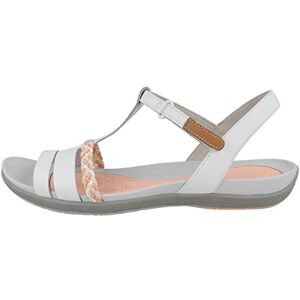 Clarks Tealite Grace T-Spangen Sandalen Femme, Blanc, 36 EU - Publicité Clarks Tealite Grace T-Spangen Sandalen Femme, Blanc, 36 EU - Publicité