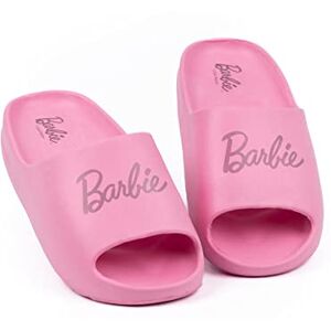 Barbie Sliders Femme Sandales avec logo de poupée emblématique rose pour dames Beachwear Maillot de bain Chaussures d’été Chaussures - Publicité Barbie Sliders Femme Sandales avec logo de poupée emblématique rose pour dames Beachwear Maillot de bain Chaussures d’été Chaussures - Publicité