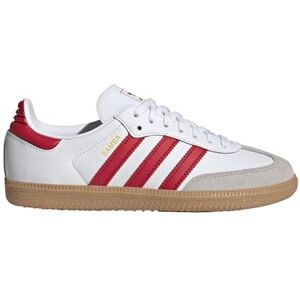Adidas Samba Og J Chaussures de sport à 3 bandes rétro contrastées des années 60, Blanc et rouge, 5.5 Big Kid - Publicité Adidas Samba Og J Chaussures de sport à 3 bandes rétro contrastées des années 60, Blanc et rouge, 5.5 Big Kid - Publicité