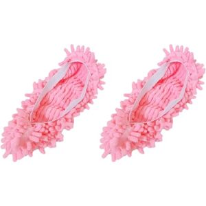 Worparsen Lot de 2 chaussons lavables et réutilisables pour nettoyer le sol, rose, Taille unique - Publicité Worparsen Lot de 2 chaussons lavables et réutilisables pour nettoyer le sol, rose, Taille unique - Publicité