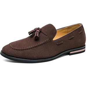 DXSYGMBN Hommes Daim Chaussures De Conduite Fait Mocassin Chaussons Loafers,Marron,45 EU - Publicité DXSYGMBN Hommes Daim Chaussures De Conduite Fait Mocassin Chaussons Loafers,Marron,45 EU - Publicité