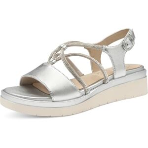 Tamaris Comfort sandales plates femme cuir élégantes, Silver, 36 EU - Publicité Tamaris Comfort sandales plates femme cuir élégantes, Silver, 36 EU - Publicité