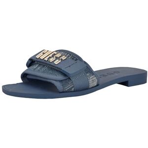 Guess Sandales plates Elyze pour femme, Logo denim bleu moyen 422, 38 EU - Publicité Guess Sandales plates Elyze pour femme, Logo denim bleu moyen 422, 38 EU - Publicité