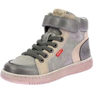 Kickers Lolastic, Sneakers Hautes Fille, Argent, 32 - Publicité Kickers Lolastic, Sneakers Hautes Fille, Argent, 32 - Publicité