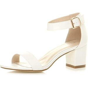 Ajvani Femmes Talon Moyen Bout Ouvert Sandales à lanières ,Blanc Mat,37 EU - Publicité Ajvani Femmes Talon Moyen Bout Ouvert Sandales à lanières ,Blanc Mat,37 EU - Publicité