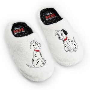 Disney Pantoufles blanches pour femmes 101 Dalmatiens Chaussures d'intérieur moelleuses et confortables ornées de personnages emblématiques Idéales pour se détendre à la maison - Publicité Disney Pantoufles blanches pour femmes 101 Dalmatiens Chaussures d'intérieur moelleuses et confortables ornées de personnages emblématiques Idéales pour se détendre à la maison - Publicité