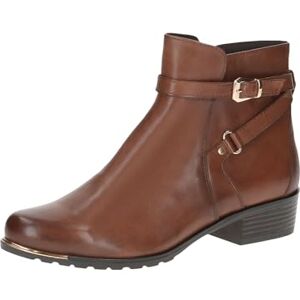 CAPRICE Bottines femme à talon en cuir avec boucle, Marron (Cognac Nappa), 39 EU - Publicité CAPRICE Bottines femme à talon en cuir avec boucle, Marron (Cognac Nappa), 39 EU - Publicité