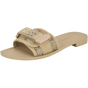 Guess Femme Elyze Sandale Plate, Logo doré/Marron 710, 42 EU - Publicité Guess Femme Elyze Sandale Plate, Logo doré/Marron 710, 42 EU - Publicité