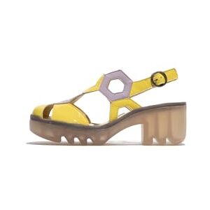 Fly London Women's TRUL582FLY Sandal, Lemon/violet, 39 - Publicité Fly London Women's TRUL582FLY Sandal, Lemon/violet, 39 - Publicité