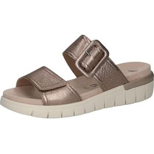 CAPRICE Confort Mules femme en cuir à scratch, Beige (Taupe Metallic), 37 EU - Publicité CAPRICE Confort Mules femme en cuir à scratch, Beige (Taupe Metallic), 37 EU - Publicité