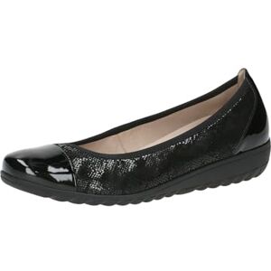 CAPRICE Ballerines Femme en Cuir à Talon compensé, Noir (Black Comb), 40 EU - Publicité CAPRICE Ballerines Femme en Cuir à Talon compensé, Noir (Black Comb), 40 EU - Publicité