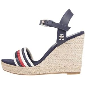 Tommy Hilfiger Sandales espadrilles compensées pour femme, Bleu sidéral., 39 EU - Publicité Tommy Hilfiger Sandales espadrilles compensées pour femme, Bleu sidéral., 39 EU - Publicité
