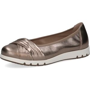 CAPRICE Ballerines Femme en Cuir, Marron (Taupe Metallic), 40 EU - Publicité CAPRICE Ballerines Femme en Cuir, Marron (Taupe Metallic), 40 EU - Publicité