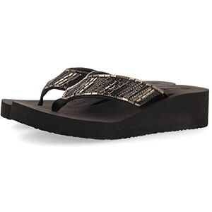 GIOSEPPO Tongs noires compensées avec détails en strass pour femme apiaca, Noir, 41 EU - Publicité GIOSEPPO Tongs noires compensées avec détails en strass pour femme apiaca, Noir, 41 EU - Publicité