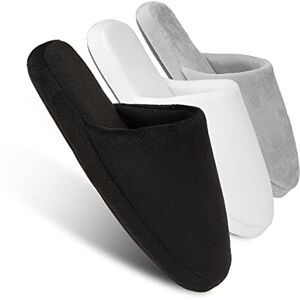 Tlizzz7 Lot de 3 paires de chaussons de spa de luxe en coton à mémoire de forme antidérapants avec bout fermé pour hôtel, invités, voyage, mariée, femmes et hommes, 3 paires noir, gris, blanc, 37.5/38.5 EU - Publicité Tlizzz7 Lot de 3 paires de chaussons de spa de luxe en coton à mémoire de forme antidérapants avec bout fermé pour hôtel, invités, voyage, mariée, femmes et hommes, 3 paires noir, gris, blanc, 37.5/38.5 EU - Publicité