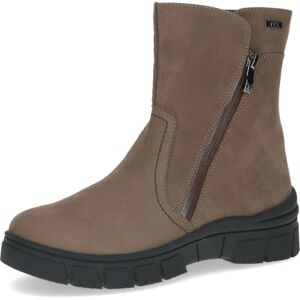 CAPRICE Bottes d’hiver femme sans talon en cuir déperlantes, Beige (Taupe Nubuc), 38 EU - Publicité CAPRICE Bottes d’hiver femme sans talon en cuir déperlantes, Beige (Taupe Nubuc), 38 EU - Publicité