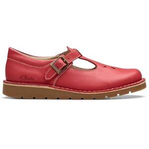 Clarks Girl's Joyful Skip K. Ballet Flat, Cuir Rouge, 7 UK - Publicité Clarks Girl's Joyful Skip K. Ballet Flat, Cuir Rouge, 7 UK - Publicité