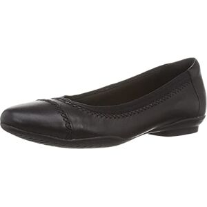Clarks Femme Sara Bay Ballerines, Cuir Noir, 38 EU Large - Publicité Clarks Femme Sara Bay Ballerines, Cuir Noir, 38 EU Large - Publicité