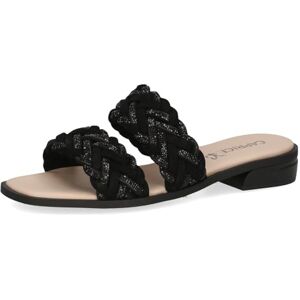 CAPRICE Mules Femme pailletées élégantes, Noir (Black Suede), 38 EU - Publicité CAPRICE Mules Femme pailletées élégantes, Noir (Black Suede), 38 EU - Publicité