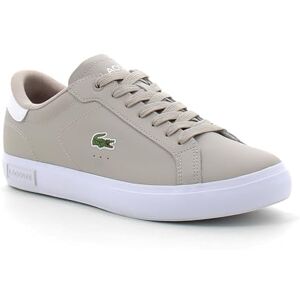 Lacoste Baskets Powercourt en cuir pour homme, Gris/blanc, 43 EU - Publicité Lacoste Baskets Powercourt en cuir pour homme, Gris/blanc, 43 EU - Publicité