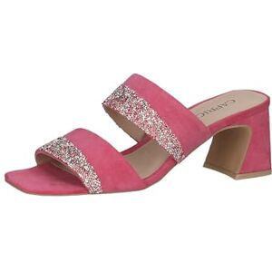 CAPRICE Mules femme en cuir à talon, Lilas (Fuchsia Suede), 38 EU - Publicité CAPRICE Mules femme en cuir à talon, Lilas (Fuchsia Suede), 38 EU - Publicité