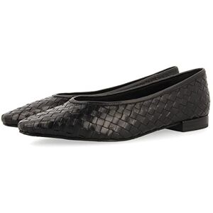 GIOSEPPO Ballerines couleur noire en peau tressée pour femme bognes - Publicité GIOSEPPO Ballerines couleur noire en peau tressée pour femme bognes - Publicité