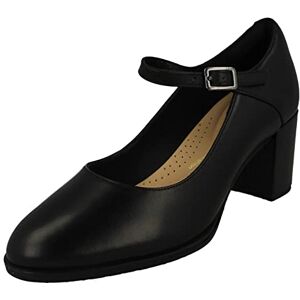 Clarks Femme Freva55 Strap Pompe, Black Leather, 36 EU - Publicité Clarks Femme Freva55 Strap Pompe, Black Leather, 36 EU - Publicité
