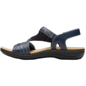 Clarks Sandales décontractées pour femme, Cuir bleu marine, 36.5 EU - Publicité Clarks Sandales décontractées pour femme, Cuir bleu marine, 36.5 EU - Publicité