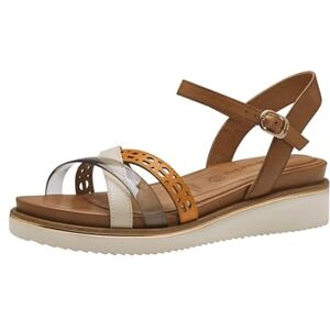 Tamaris Femme Sandale Plate, Cognac Comb, 37 EU - Publicité Tamaris Femme Sandale Plate, Cognac Comb, 37 EU - Publicité