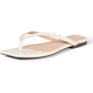 Amazon Essentials Thong Sandals Femme, Faux Crocodile Crème, 38.5 EU - Publicité Amazon Essentials Thong Sandals Femme, Faux Crocodile Crème, 38.5 EU - Publicité