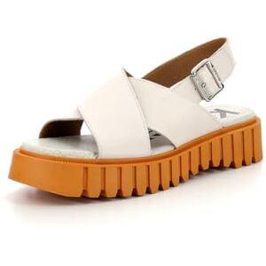 Kickers Fact, Sandales Femme, Blanc, 40 - Publicité Kickers Fact, Sandales Femme, Blanc, 40 - Publicité