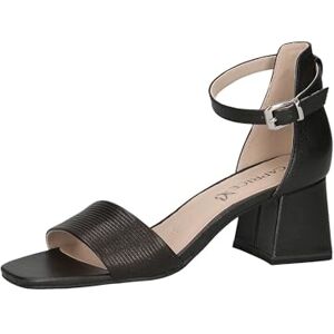 CAPRICE Sandales à talon femme en cuir avec brides, Noir (Black Comb), 40 EU - Publicité CAPRICE Sandales à talon femme en cuir avec brides, Noir (Black Comb), 40 EU - Publicité