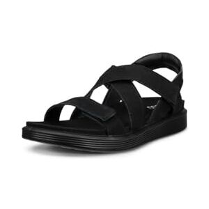 ECCO Sandale souple à lanières croisées pour femme, noir, 37 EU - Publicité ECCO Sandale souple à lanières croisées pour femme, noir, 37 EU - Publicité