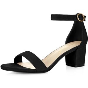 Allegra K Sandales à Bout Ouvert et Talons carrés à Bride Cheville pour Femmes Noir 38 - Publicité Allegra K Sandales à Bout Ouvert et Talons carrés à Bride Cheville pour Femmes Noir 38 - Publicité