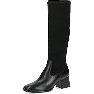 CAPRICE Bottes hautes femme à talon en cuir Jusqu'au genou Largeur G, Noir (Black Comb), 37 EU - Publicité CAPRICE Bottes hautes femme à talon en cuir Jusqu'au genou Largeur G, Noir (Black Comb), 37 EU - Publicité
