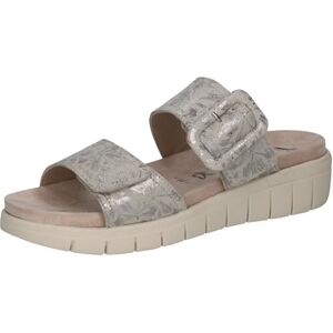 Caprice Sandale Femme en Cuir, Blanc (OFFWHITE/Silv.), 37 EU - Publicité Caprice Sandale Femme en Cuir, Blanc (OFFWHITE/Silv.), 37 EU - Publicité