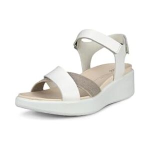 ECCO Sandales Flowt compensées de luxe à bande croisée pour femme, blanc, 6/6.5 UK - Publicité ECCO Sandales Flowt compensées de luxe à bande croisée pour femme, blanc, 6/6.5 UK - Publicité