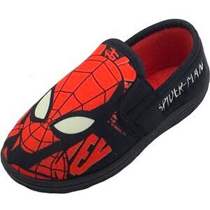 Marvel Spider-Man Chaussons Spiderman pour garçons ou filles avec yeux phosphorescents, rouge/noir, 31 EU, UK 12 - Publicité Marvel Spider-Man Chaussons Spiderman pour garçons ou filles avec yeux phosphorescents, rouge/noir, 31 EU, UK 12 - Publicité