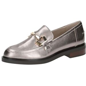 Caprice Mocassins Femme en Cuir à Talon Bloc, Métallique (Platin Metal.), 37,5 EU - Publicité Caprice Mocassins Femme en Cuir à Talon Bloc, Métallique (Platin Metal.), 37,5 EU - Publicité