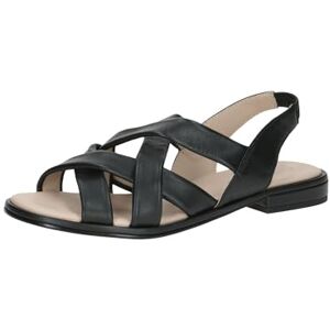 CAPRICE Sandales femme plates en cuir Estivales, Noir (Black Nappa), 39 EU - Publicité CAPRICE Sandales femme plates en cuir Estivales, Noir (Black Nappa), 39 EU - Publicité